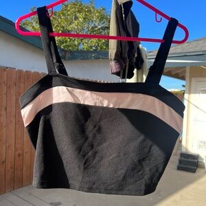 Black and Pink Crop Top